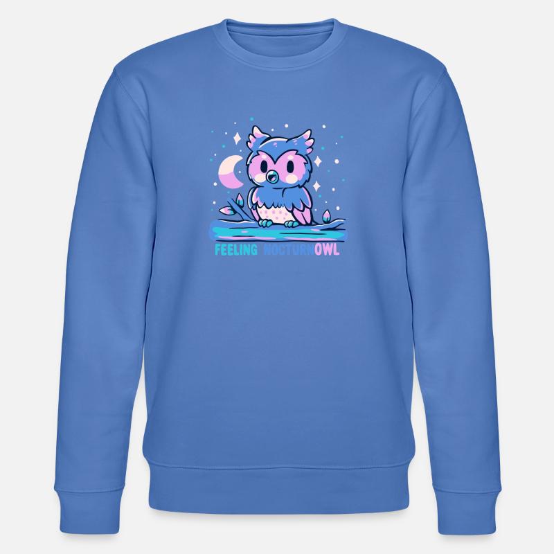 Feeling NocturnOWL - Stanley/Stella Unisex Bio-Sweatshirt CHANGER  - Blau