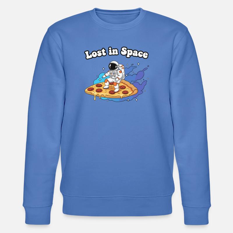Astronaute sur une pizza dans l’espace - Sweat bio CHANGER Stanley/Stella Unisexe - bleu