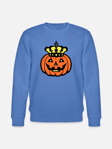 Halloween Pumpkin King Crown King Pumpkin Ruler - Stanley/Stella CHANGER Unisex Organic Sweatshirt - bright blue