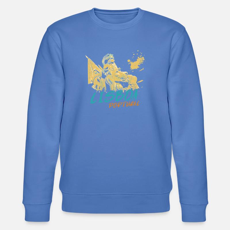 Bogen Rua Augusta Lissabon Illustration - Stanley/Stella Unisex Bio-Sweatshirt CHANGER  - Blau
