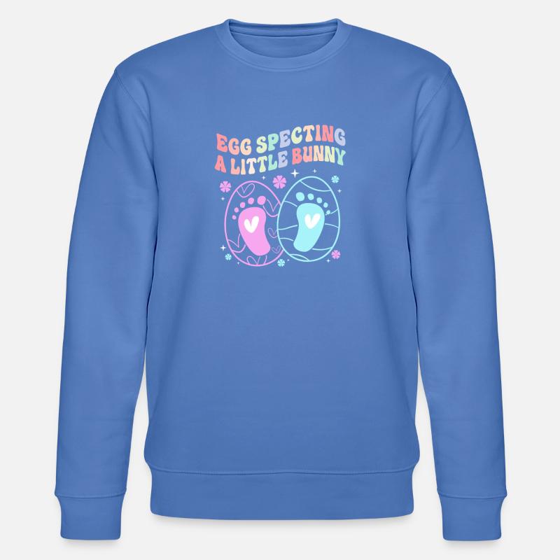 Werdende Mutter Ostern Gender Reveal - Stanley/Stella Unisex Bio-Sweatshirt CHANGER  - Blau