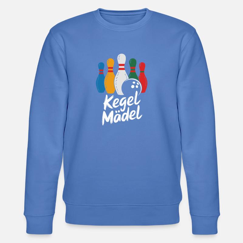 Kegel Mädel Bowling Spaß - Stanley/Stella Unisex Bio-Sweatshirt CHANGER - Blau