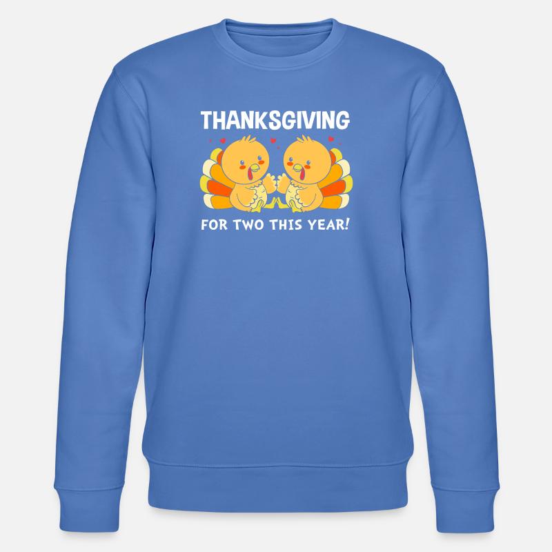 Thanksgiving Gender Reveal Werdende Mutter - Stanley/Stella Unisex Bio-Sweatshirt CHANGER  - Blau