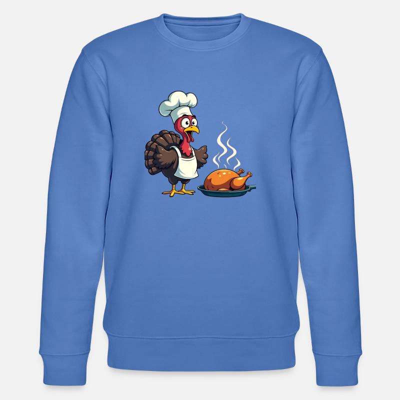 Cuisinier de dinde de Thanksgiving - Sweat bio CHANGER Stanley/Stella Unisexe - bleu