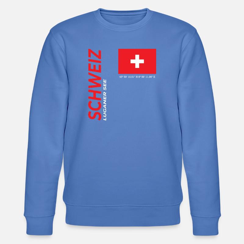 Lac de Lugano - Sweat bio CHANGER Stanley/Stella Unisexe - bleu