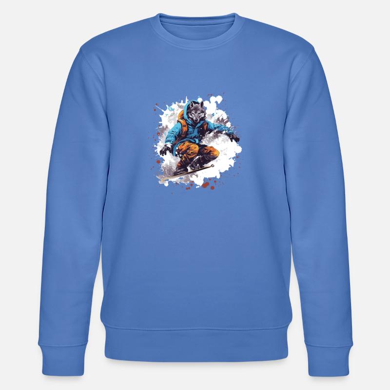 Wolf Snowboard - Stanley/Stella Unisex Bio-Sweatshirt CHANGER - Blau