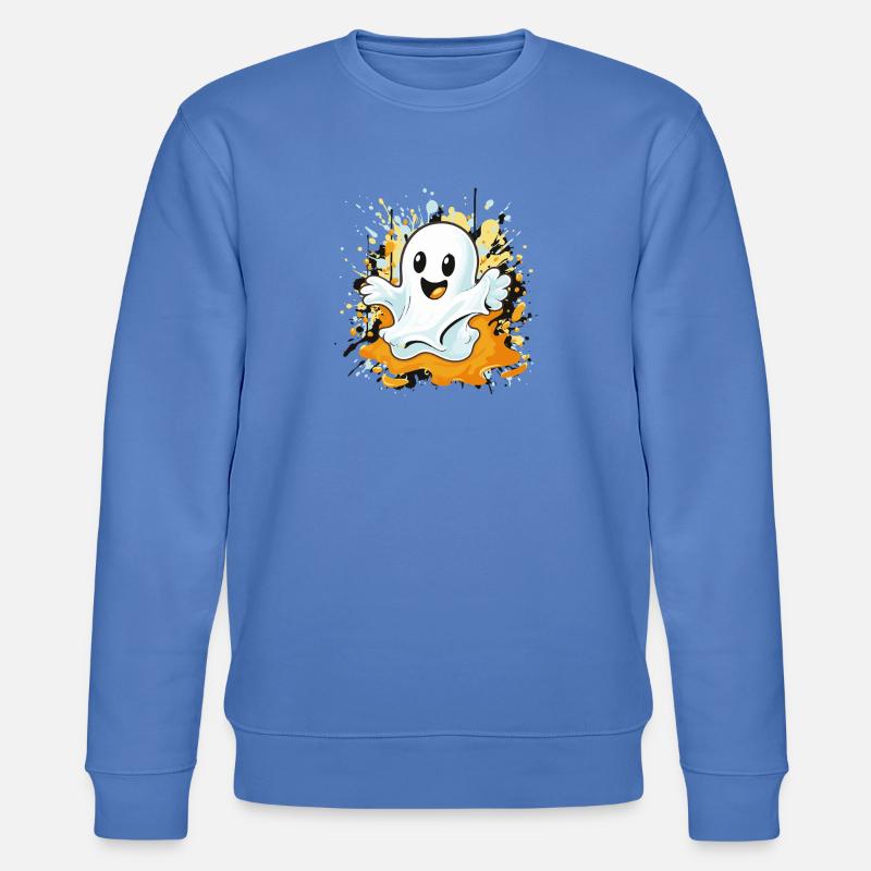 Fröhlicher Geisterspritzer - Stanley/Stella Unisex Bio-Sweatshirt CHANGER  - Blau