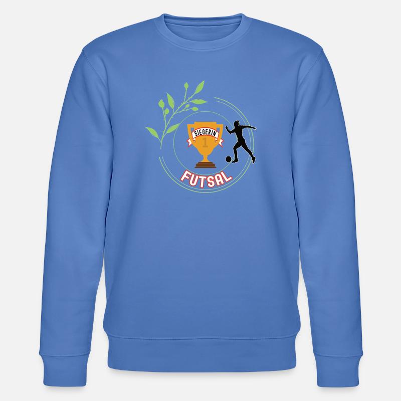 Futsal Siegerin Gewinner Turnier Meisterschaft - Stanley/Stella Unisex Bio-Sweatshirt CHANGER - Blau