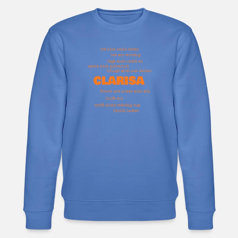 Sprueche Clarisa - Stanley/Stella Unisex Bio-Sweatshirt CHANGER  - Blau
