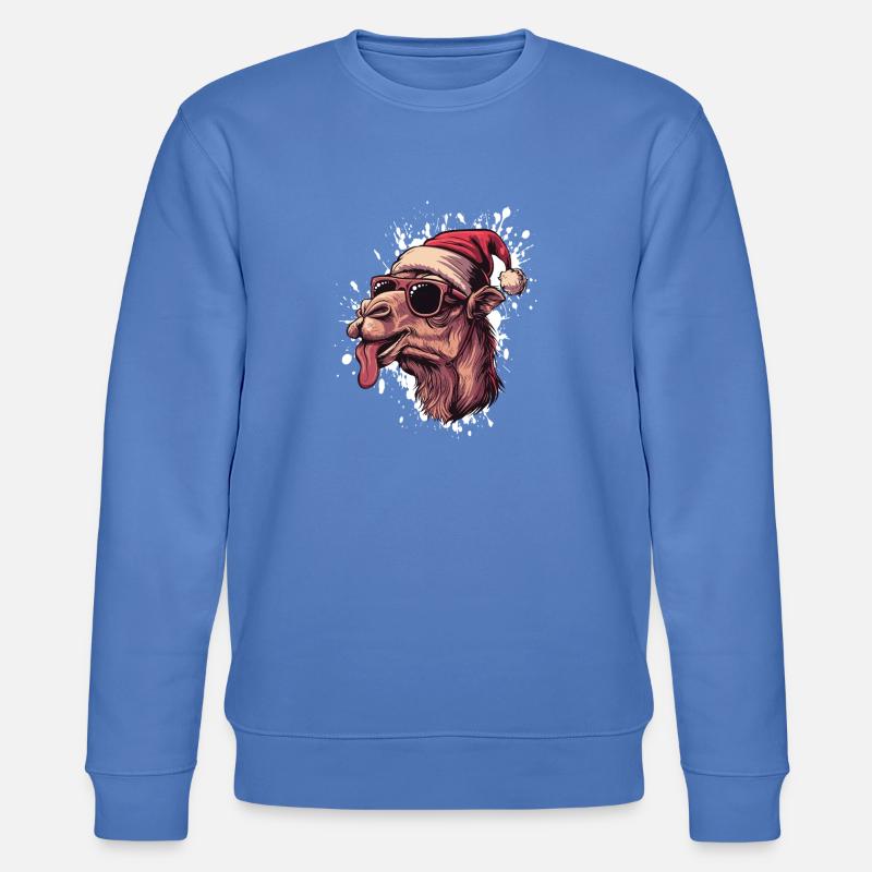 Kamel Weihnachten Lustig - Stanley/Stella Unisex Bio-Sweatshirt CHANGER - Blau