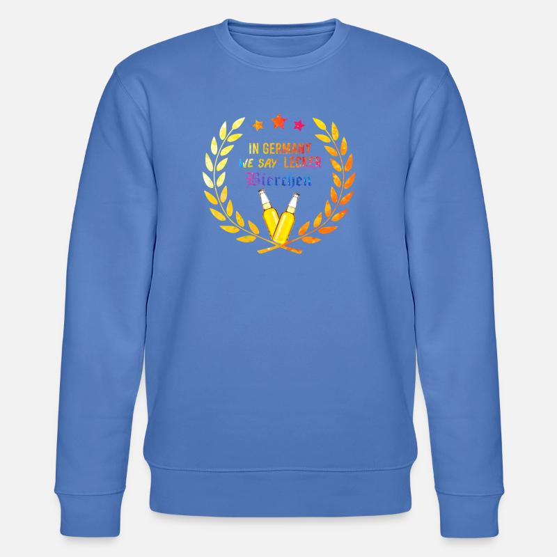 In_Germany_we_say_Lecker_Bierchen_-_kranz_ - Stanley/Stella Unisex Bio-Sweatshirt CHANGER  - Blau
