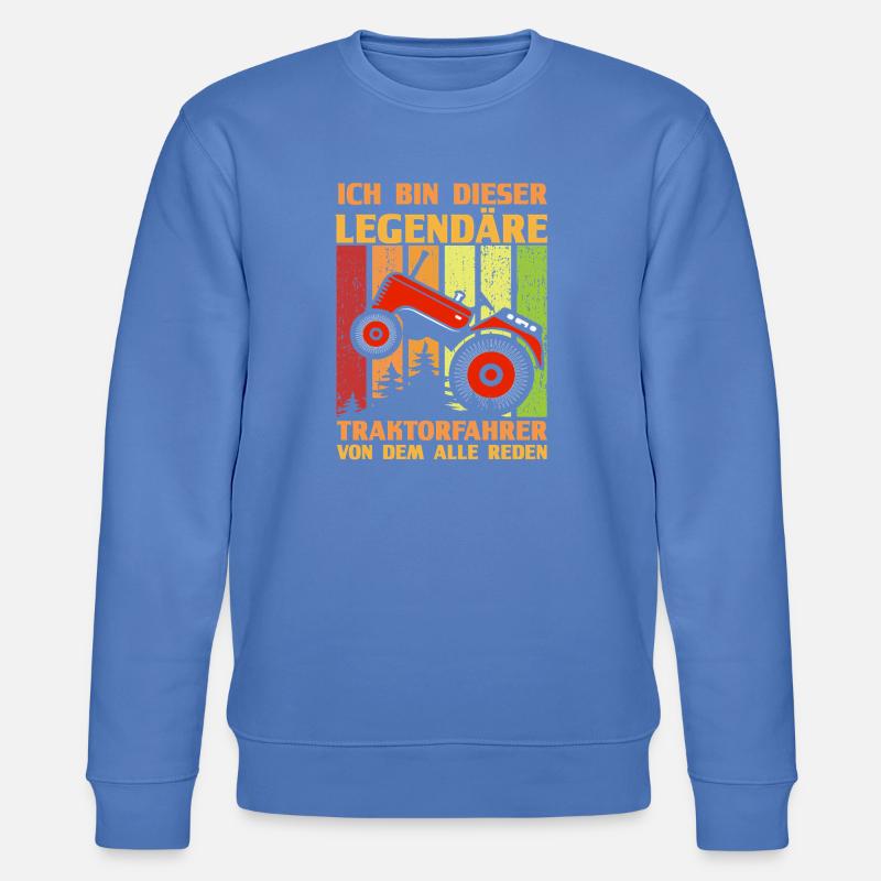 Landwirt Bauernhof Farmer Bauer Traktor - Stanley/Stella Unisex Bio-Sweatshirt CHANGER  - Blau