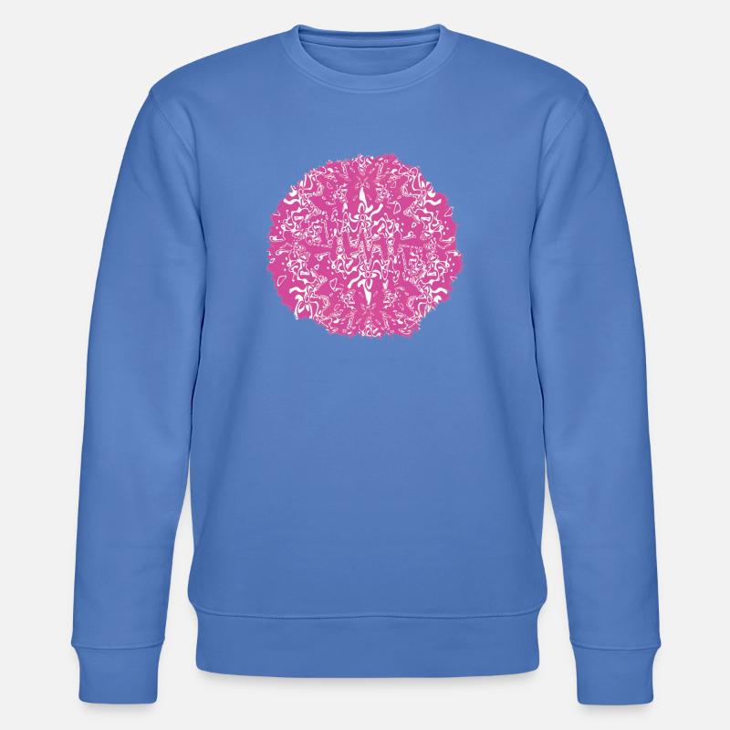 Kreisrose Pinkes Muster - Stanley/Stella Unisex Bio-Sweatshirt CHANGER  - Blau