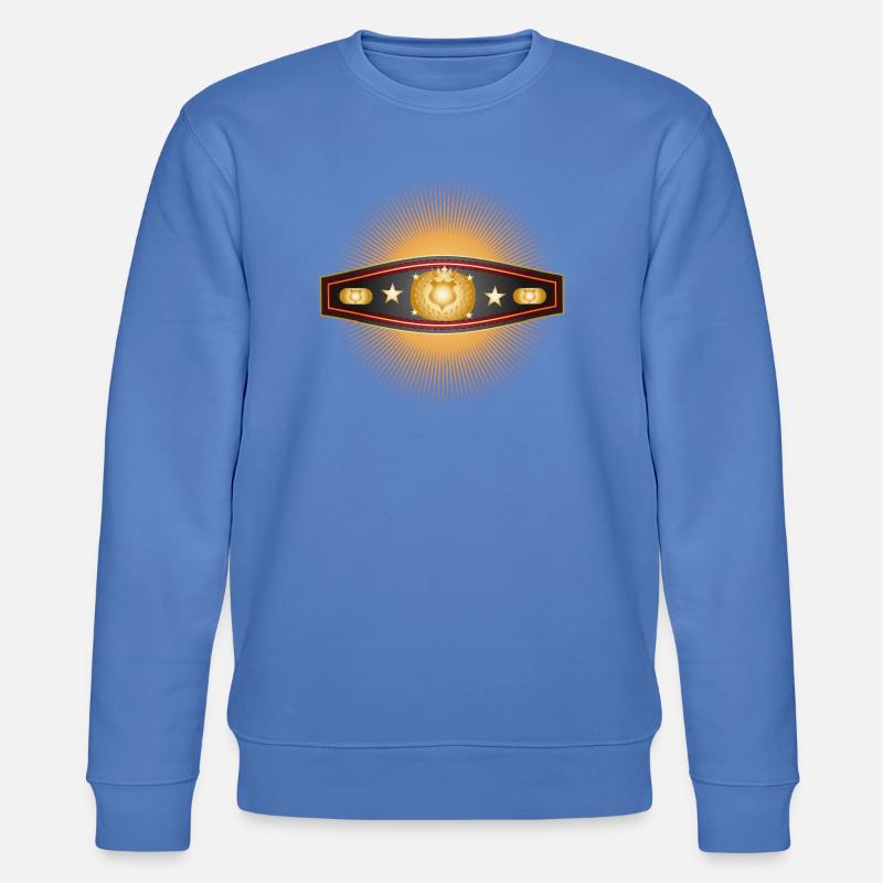 Strahlender Box-Gürtel – Champion Design - Stanley/Stella Unisex Bio-Sweatshirt CHANGER  - Blau