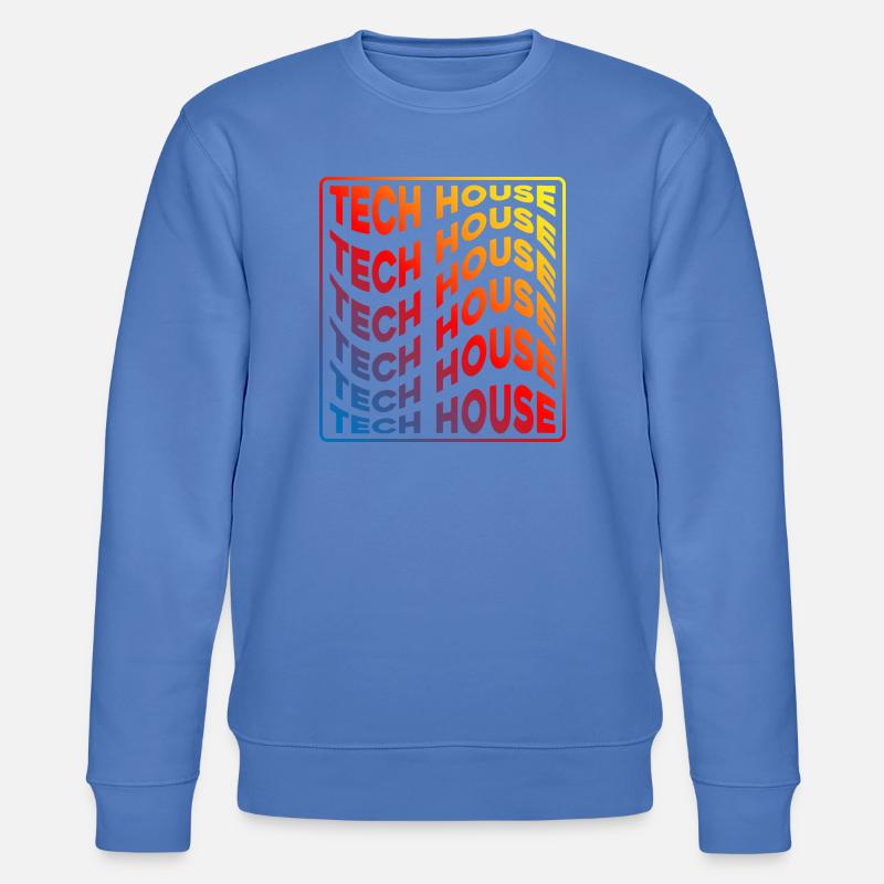 Tech House Neon Gradient Wiederholt sich - Stanley/Stella Unisex Bio-Sweatshirt CHANGER  - Blau