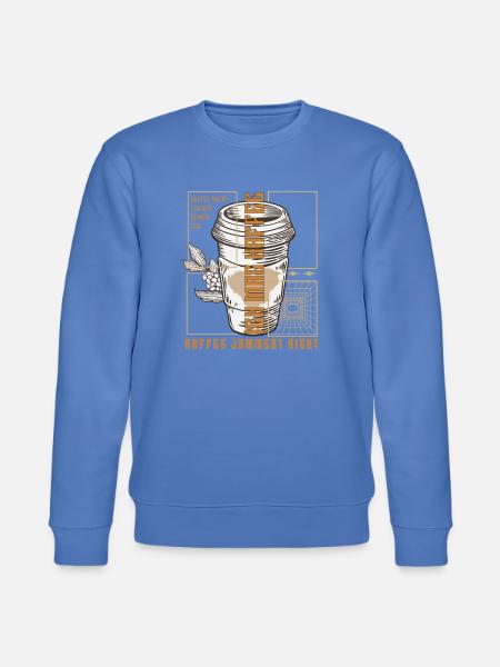 Coffee just does its job retro - Stanley/Stella CHANGER Unisex Organic Sweatshirt - bright blue