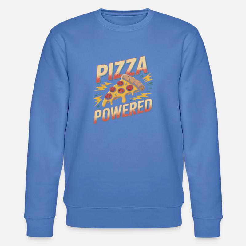 Pizza Powered - Pizza Rétro - Sweat bio CHANGER Stanley/Stella Unisexe - bleu