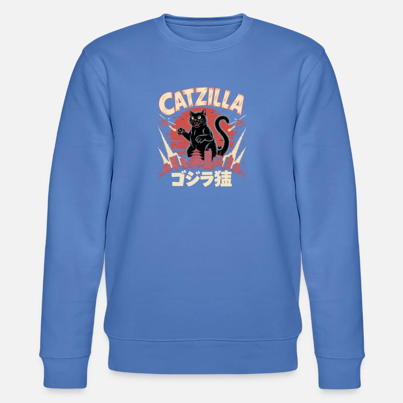 Catzilla - Logo de chat mignon - Sweat bio CHANGER Stanley/Stella Unisexe - bleu