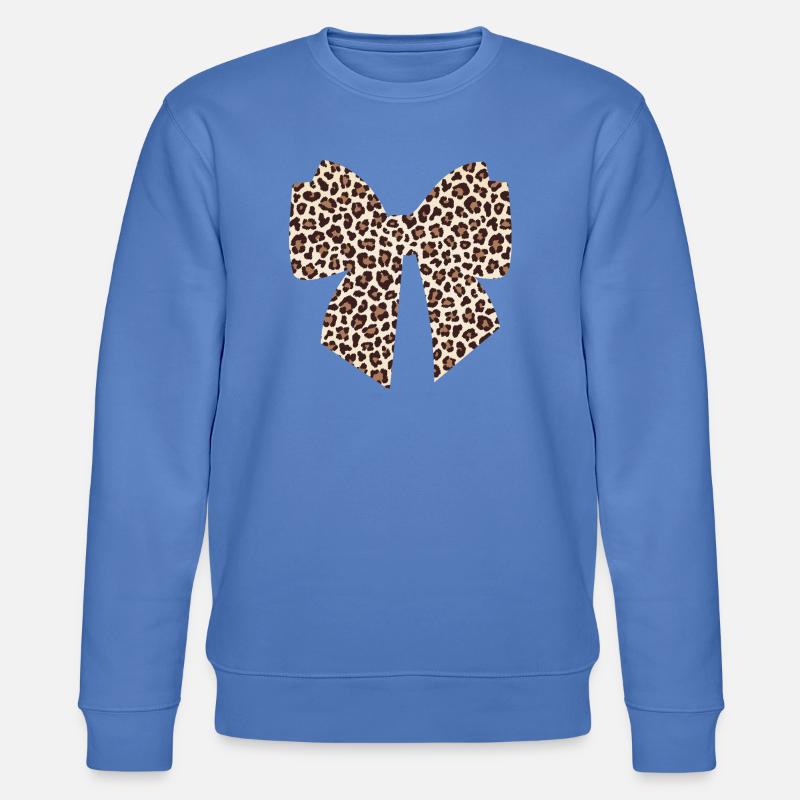 Geschenkidee für eine Leopardenschleife - Stanley/Stella Unisex Bio-Sweatshirt CHANGER  - Blau