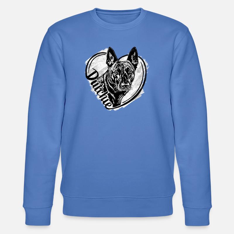 Dutch Shepherd – Dutchie - Stanley/Stella Unisex Bio-Sweatshirt CHANGER  - Blau