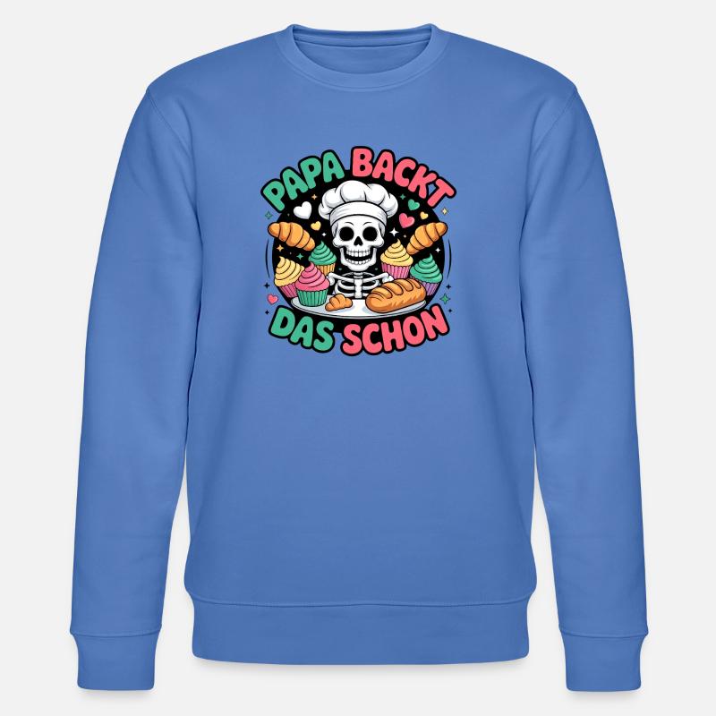 Papa Backt Das Schon - Stanley/Stella Unisex Bio-Sweatshirt CHANGER  - Blau