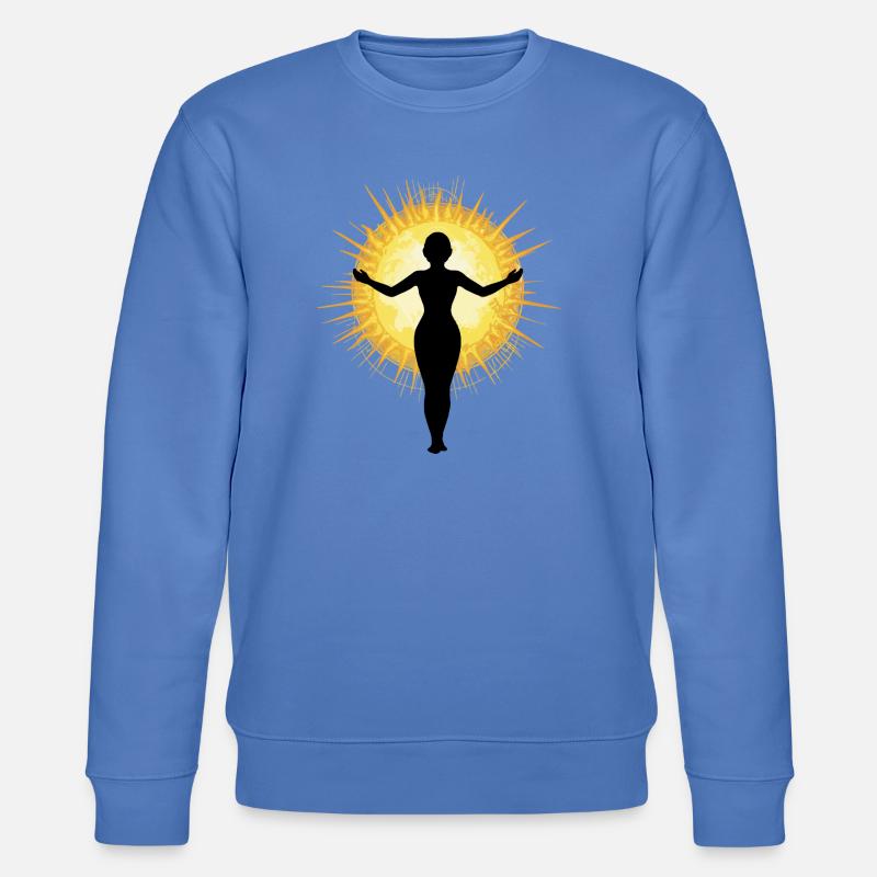 Femme embrassant le soleil - Sweat bio CHANGER Stanley/Stella Unisexe - bleu