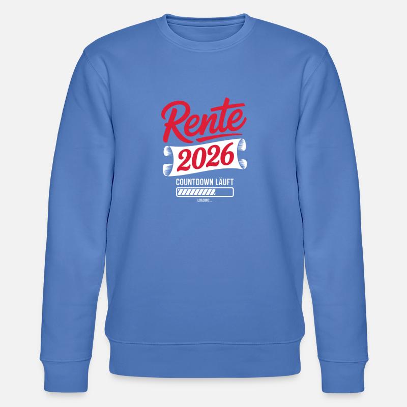 Rente 2026 Countdown Logo - Stanley/Stella Unisex Bio-Sweatshirt CHANGER - Blau