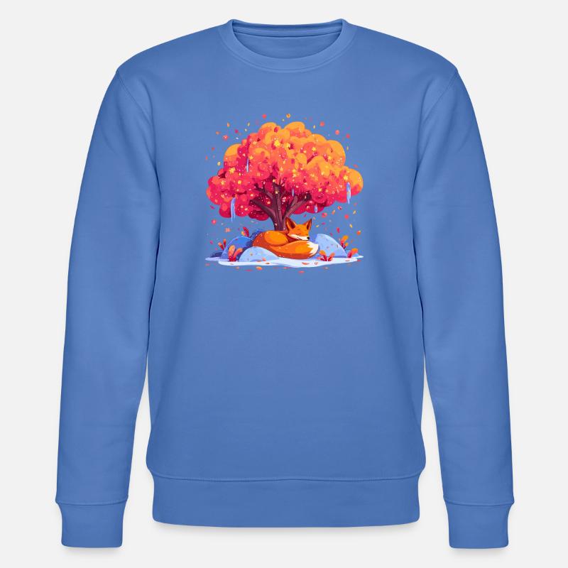 Fuchs unter Herbstbaum - Stanley/Stella Unisex Bio-Sweatshirt CHANGER  - Blau