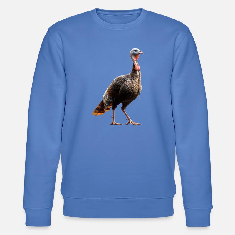 Dinde Poules Oiseaux Dinde - Sweat bio CHANGER Stanley/Stella Unisexe - bleu