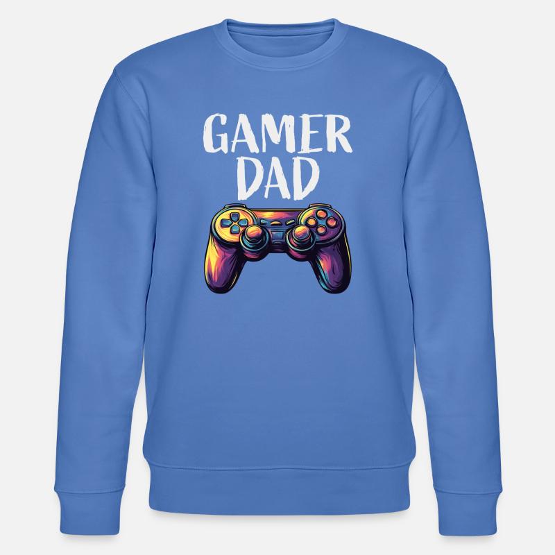 Gamer Dad Controller Motiv - Stanley/Stella Unisex Bio-Sweatshirt CHANGER  - Blau