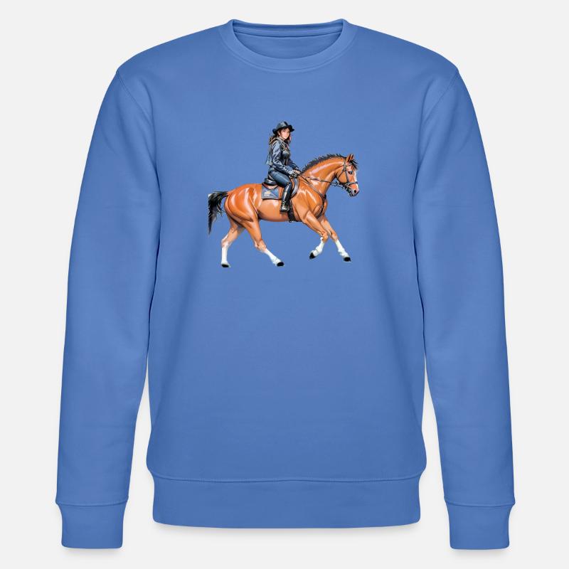 Pferde - Stanley/Stella Unisex Bio-Sweatshirt CHANGER - Blau