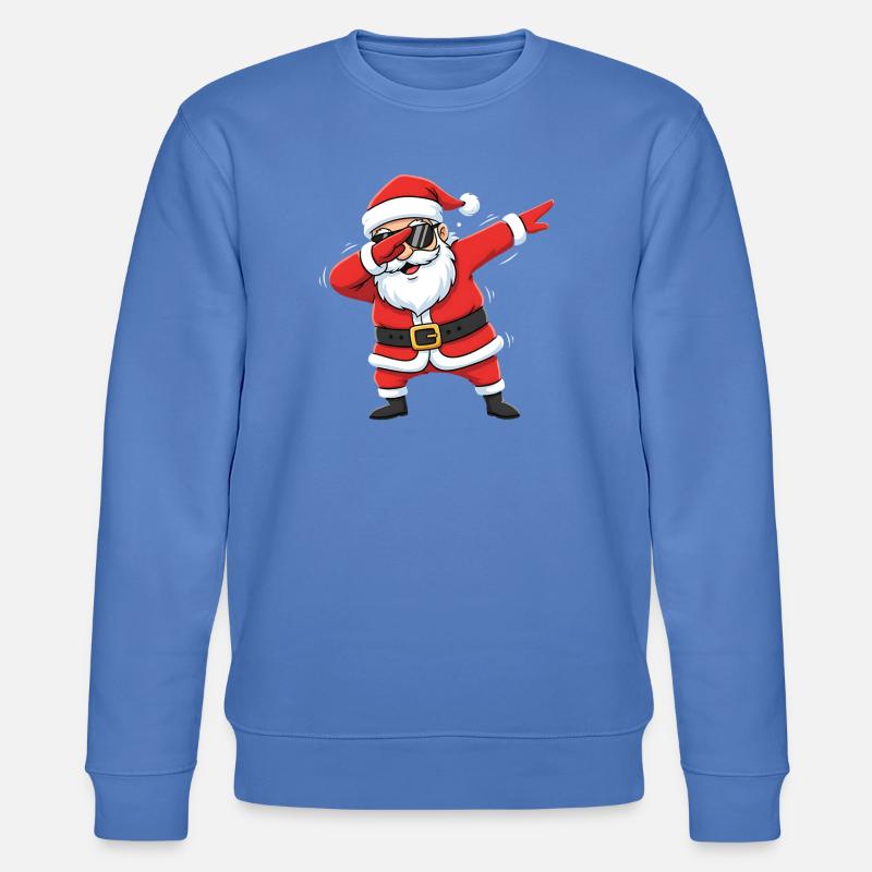 Lustiger Dabbing Weihnachtsmann Dab Santa - Stanley/Stella Unisex Bio-Sweatshirt CHANGER  - Blau