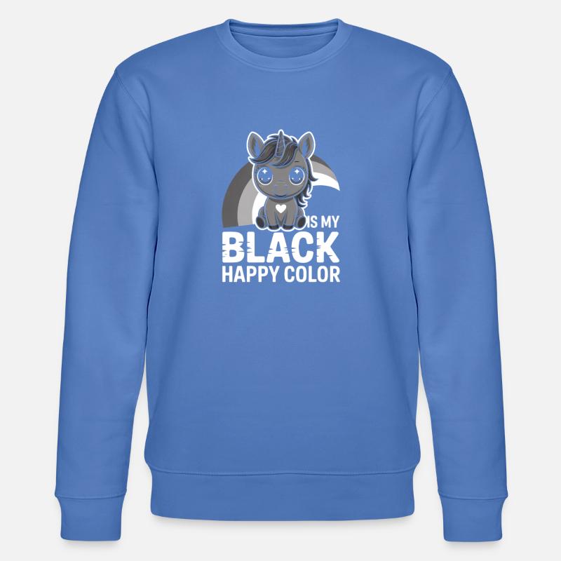 Grauer Einhorn-Regenbogen - Stanley/Stella Unisex Bio-Sweatshirt CHANGER  - Blau