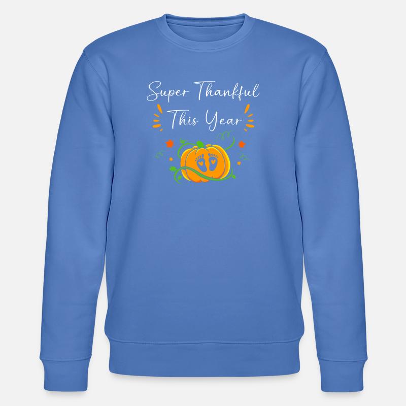Thanksgiving Gender Reveal Werdende Mutter - Stanley/Stella Unisex Bio-Sweatshirt CHANGER  - Blau