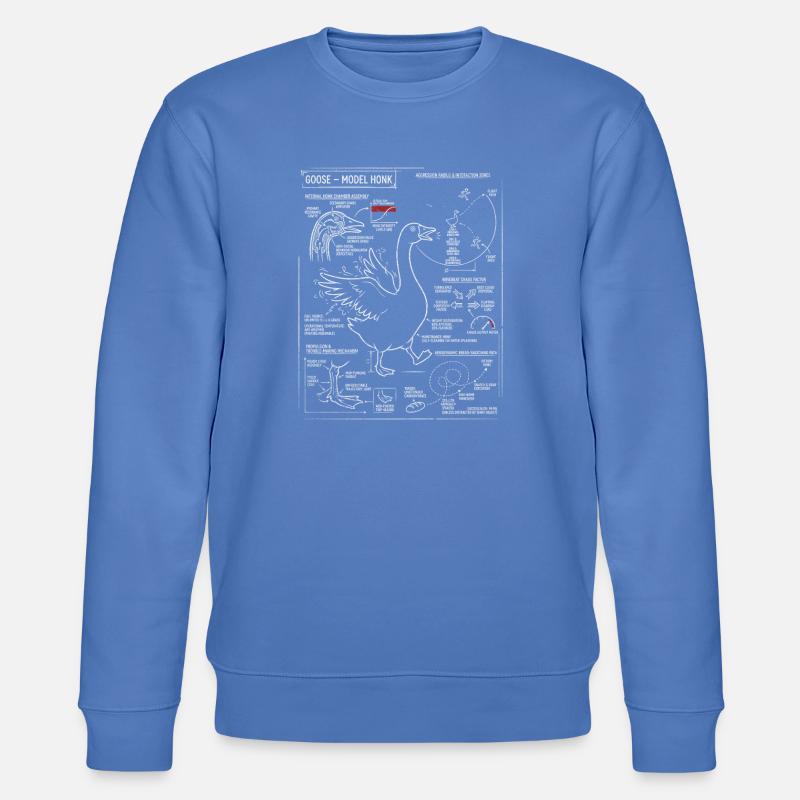 Gänse Blueprint: Modell Honk - Stanley/Stella Unisex Bio-Sweatshirt CHANGER - Blau