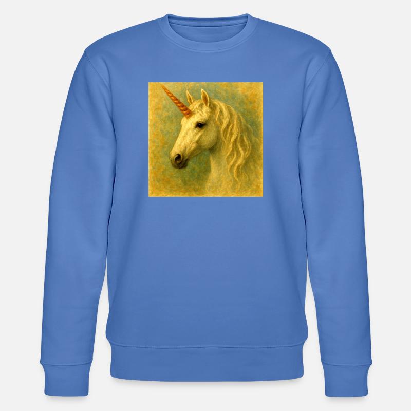 Heiß gemalt Einhornporträt - Stanley/Stella Unisex Bio-Sweatshirt CHANGER  - Blau