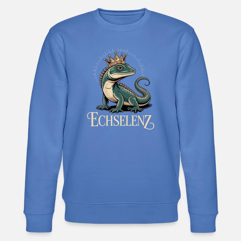Echselenz Lustige Echse - Stanley/Stella Unisex Bio-Sweatshirt CHANGER  - Blau
