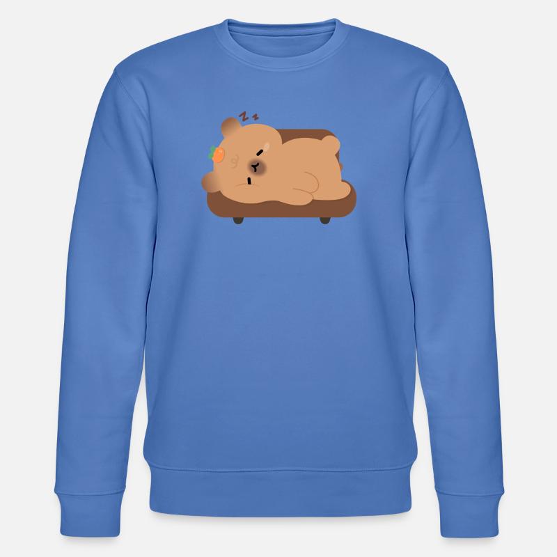 Schläfrige Müde Capybara - Stanley/Stella Unisex Bio-Sweatshirt CHANGER  - Blau