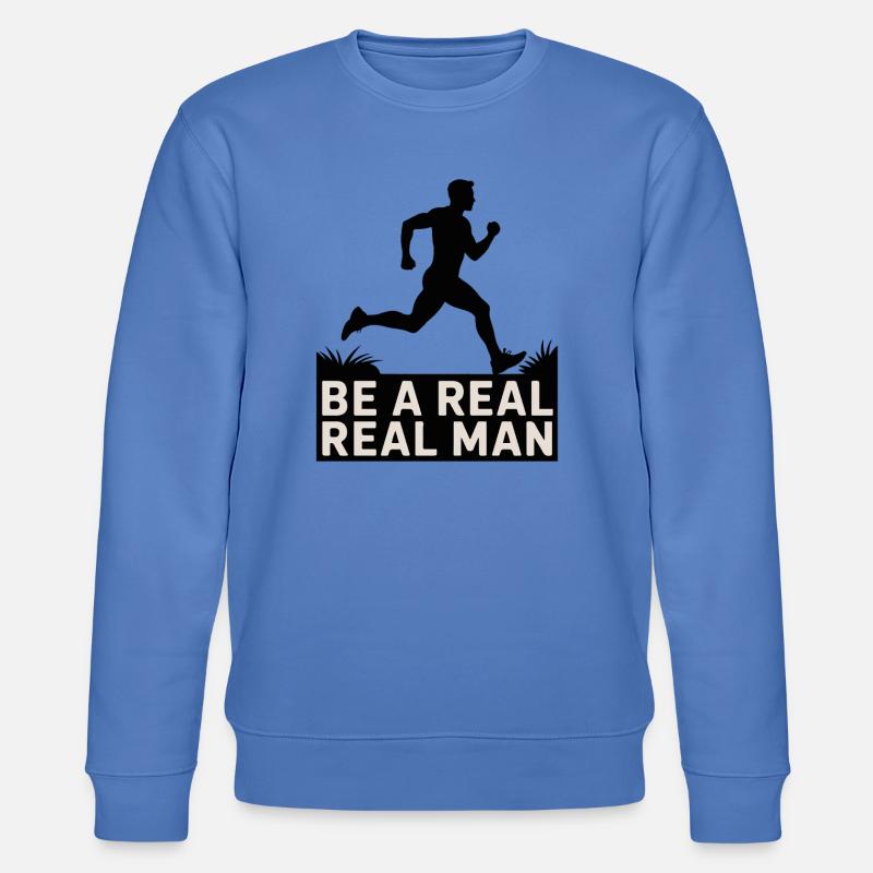 Real Man Run: Bold Drive - Stanley/Stella Unisex Bio-Sweatshirt CHANGER - Blau