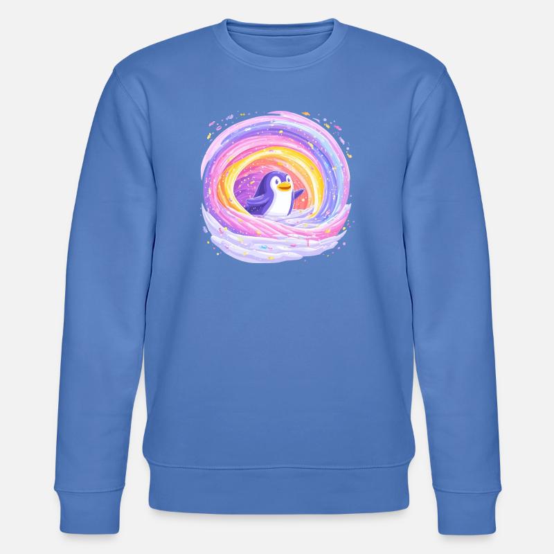 Manchot arc-en-ciel dans le vortex - Sweat bio CHANGER Stanley/Stella Unisexe - bleu