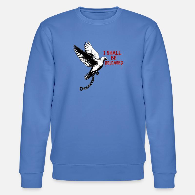Taube der Befreiung mit Kette - Stanley/Stella Unisex Bio-Sweatshirt CHANGER  - Blau