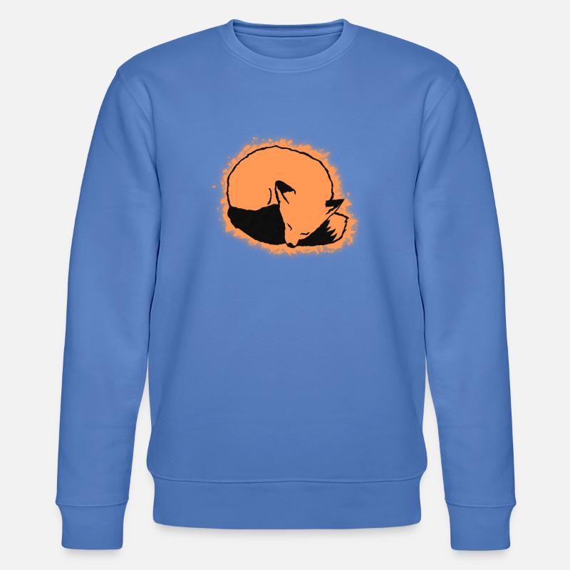 Fox Sleeping: Cute, Kawaii & Comic Style - Stanley/Stella CHANGER Unisex Organic Sweatshirt - bright blue