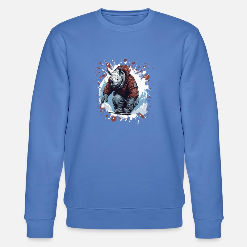 Nashorn Snowboard - Stanley/Stella Unisex Bio-Sweatshirt CHANGER  - Blau