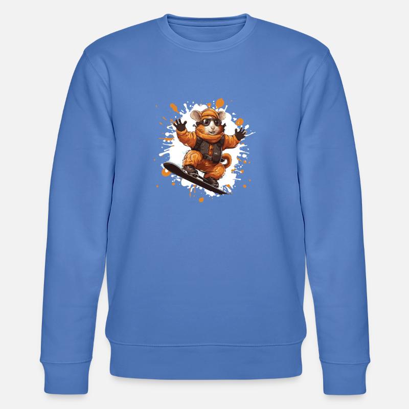 Hamster Snowboard - Stanley/Stella Unisex Bio-Sweatshirt CHANGER - Blau