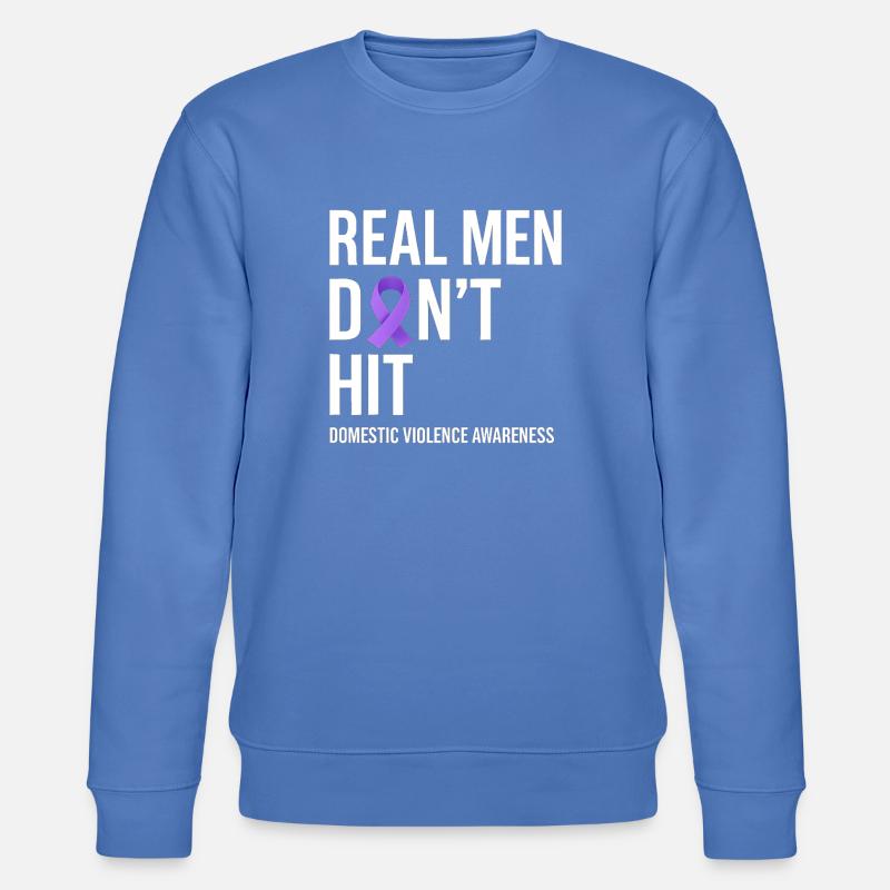Echte Männer treffen kein Bewusstsein - Stanley/Stella Unisex Bio-Sweatshirt CHANGER - Blau