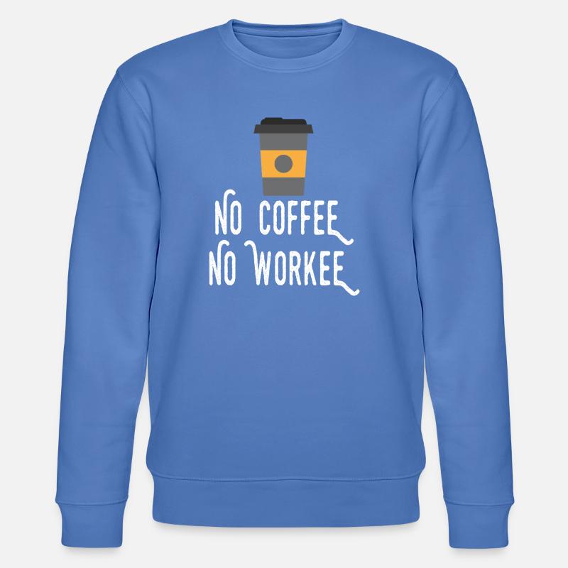 Kein Kaffee, kein Workee - Stanley/Stella Unisex Bio-Sweatshirt CHANGER  - Blau