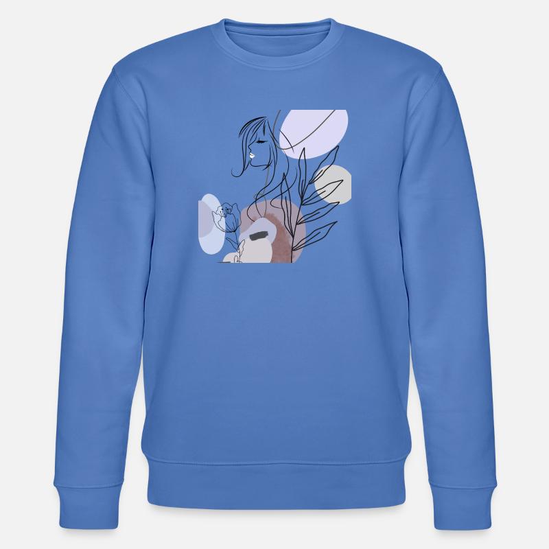 Abstrakte Silhouette mit Pastellformen - Stanley/Stella Unisex Bio-Sweatshirt CHANGER  - Blau