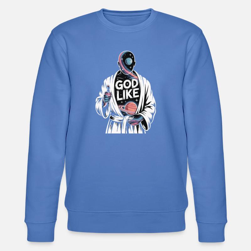 God Like Galaxy Design - Stanley/Stella Unisex Bio-Sweatshirt CHANGER - Blau