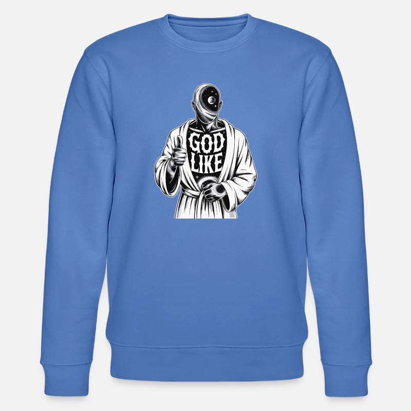 God Like Galaxy Design - Stanley/Stella Unisex Bio-Sweatshirt CHANGER  - Blau
