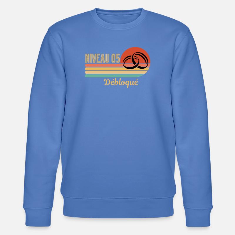 Niveau 05 débloqué design rétro graphique - Sweat bio CHANGER Stanley/Stella Unisexe - bleu